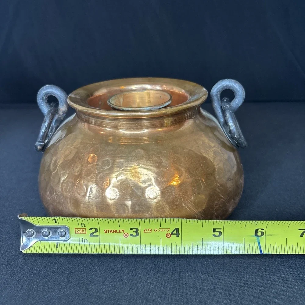 Houston International Trading Candle Copper Lamp Base (Missing Hurricane Glass)